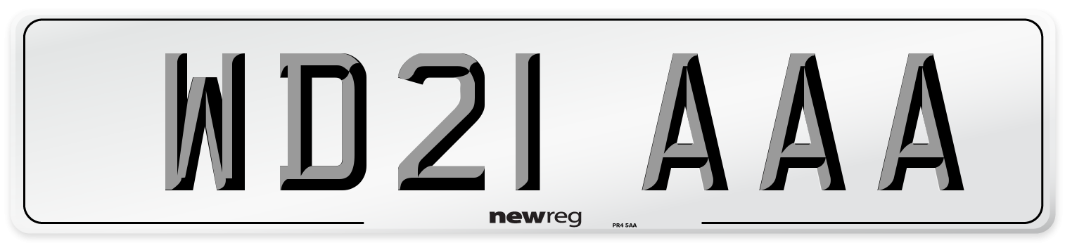 WD21 AAA Number Plate from New Reg
